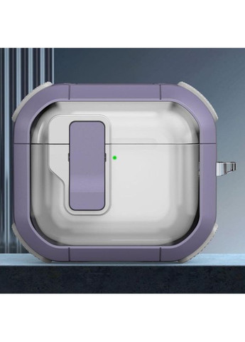 Футляр протиударний Locking Button для навушників Light Purple No Brand AirPods 3 (361077980)