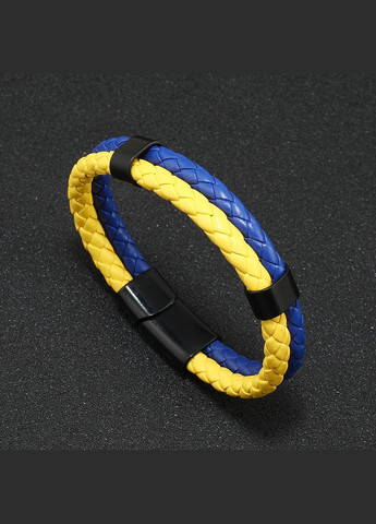 Жовто-блакитний браслет на руку патріотичний плетений із магнітною застібкою No Brand (317351923)