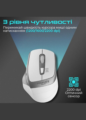 Миша бездротова Samit White Promate (342330743)