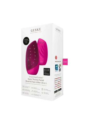 Очищувальна щітка для обличчя Sonic Thermo Facial Brush & Face-Lifter 8 в 1 magenta GESKE (386485665)