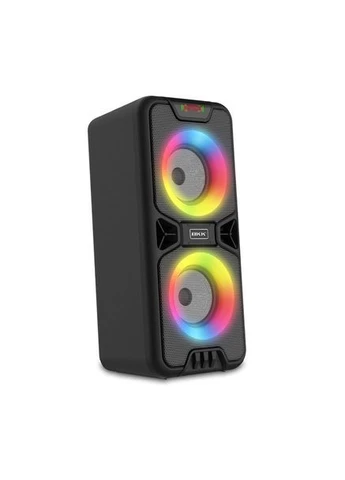Портативна колонка B86 Акустична система 20 Вт 2 x 4" RGB підсвічування 3000 мАг TF Card Чорний Bkk (340908264)
