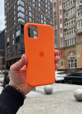 Чохол для iPhone 11 оранжевий Papaya Silicone Case силікон кейс No Brand (289754116)