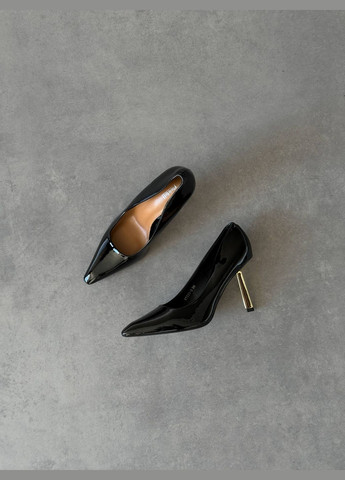No Brand Туфлі жіночі чорні лаковані на шпильці 9 см – класика з блиском чорний з, — (341126291)
