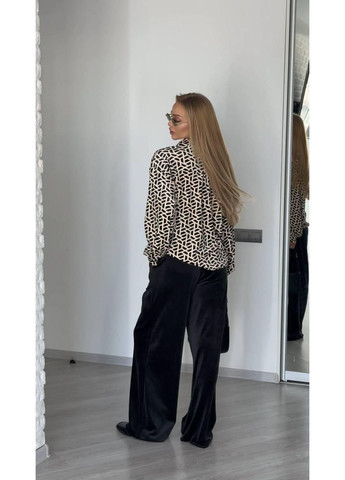 Костюм жіночій двійка велюровий з принтом преміум якості теплий на осінь JUGO Atel 077 (362572085)