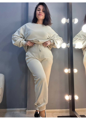 Костюм жіночій 470-471 базовий світшот оверсайз брюки джоггери на резинці Quzen (302810240)