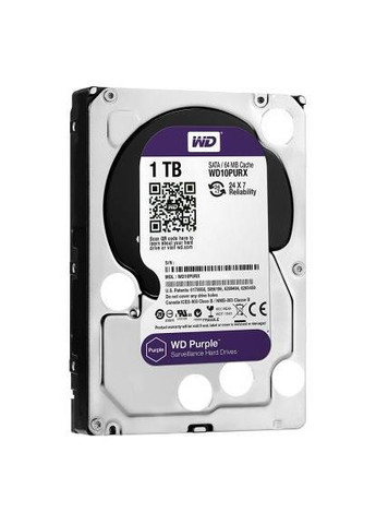 Жорсткий диск 3.5" 1TB WD (WD10PURZ) Western Digital 3.5" 1TB (366520162)