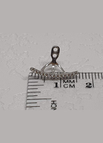 Срібні пуссети з фіанітами. 90200986 Qvaliz (308020244)