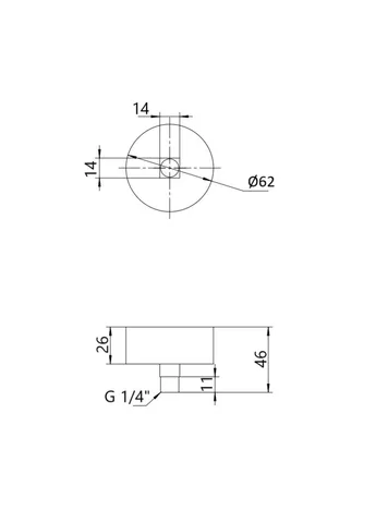 Манометр з гліцерином Forte 6 бар, 1/4"Н, нижнє підключення TAF170G6B Thermo Alliance (407477718)