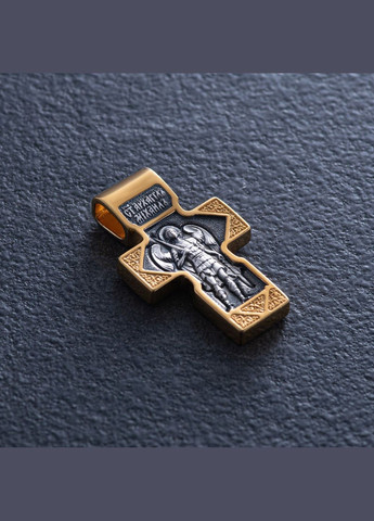 Срібний хрест Спас Нерукотворнийий. Святитель Микола. Архангел Михаїл 131348 Oniks (264024696)