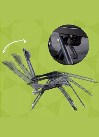 Крісло шезлонг для релаксу Zero Gravity Grey (LB-ZGC-F1-GRY) LEOBRO (346531701)