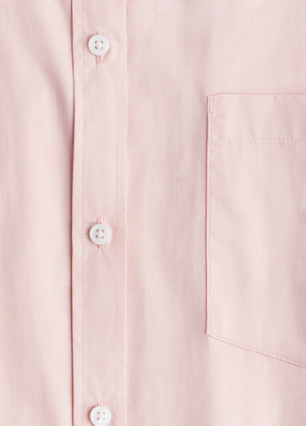Светло-розовая кэжуал рубашка однотонная H&M