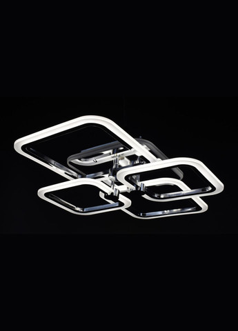 Люстра світлодіодна стельова LED світильник для квартири на стелю лед з пультом 26116 Хром 11х48х60 см. Sunnysky (364764340)