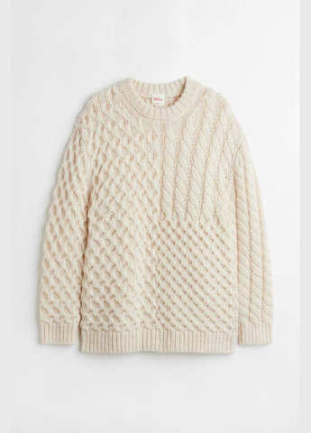 Светло-бежевый зимний свитер шерстяной H&M
