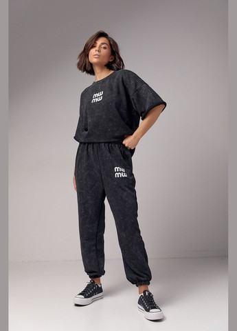 Спортивний костюм у техніці тай-дай з принтом Miu Miu Lurex (287340274)