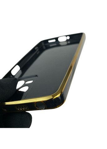 Чехол для Redmi Note 12 Pro 5G с кольцом MagSafe с золотой окантовкой на редми нот 12 про черный gs1 Xiaomi (366228484)