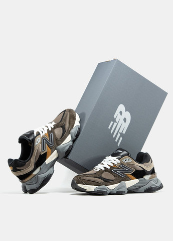 Коричневі Осінні кросівки чоловічі і жіночі new balance 9060 brown black grey | нью беланс 9060 коричневі No Brand