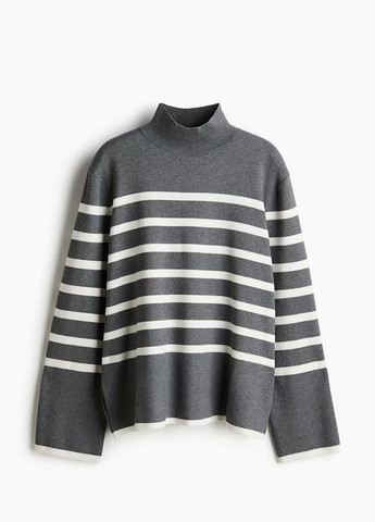 Серый демисезонный свитер H&M