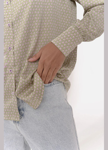 Оливковая демисезонная блузка Modna KAZKA