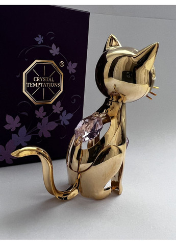 Фигурка со стразами Swarovski Котик 8 см 1602285 Crystocraft (370368916)