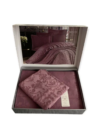 Комплект постільної білизни Alette Lilac бамбук 220-200 см фіолетовий Maison D'or (321999455)