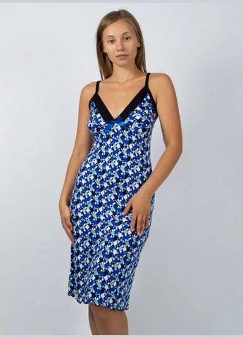 Синій літній жіноча нічна сорочка - 6227 s/m сарафан Lady Lingerie