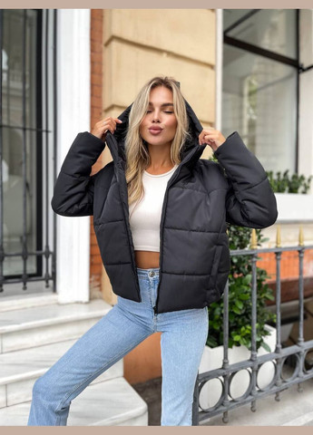 Чорна демісезонна куртка демісезонна оверсайз LeVi