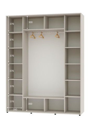 Шафа-купе тридверна 200*60*250 Кашемір 3 двері Дзеркало ШК-05 Алекса (360448880)