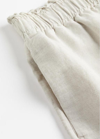 Білі літні лляні шорти на резинці H&M (335249855)