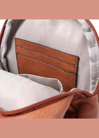 Сумка жіноча планшет для документів рюкзак слінг в дорогу сумочка для телефону Рудий 34741 Vintage (332612596)