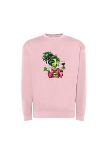 Рожевий новорічний світшот з принтом "красуюсь і бісю". the grinch (10719930513) ТiШОТКА (368569905)