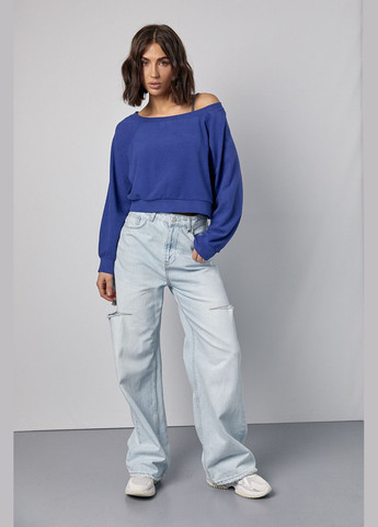 Жіночий комплект із джемпера оверсайз та майки на бретелях - темно-сірий Lurex (317233751)