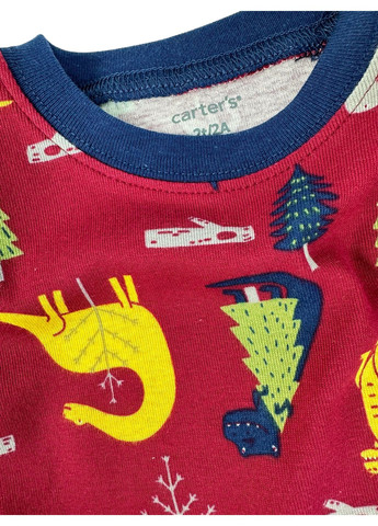 Комбинированная всесезон пижама dinosaur burgundy Carter's 5261~01
