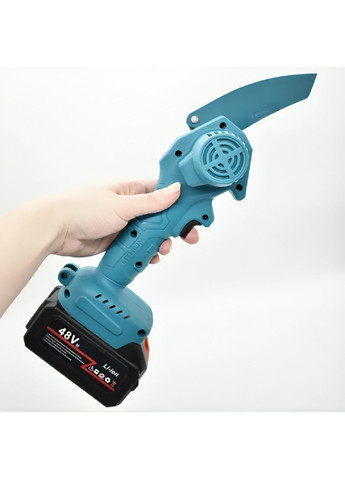 Акумуляторна міні-пила 6" у кейсі з акумуляторами 2 штуки 48В для дачі саду обрізки гілок розпилювання деревини (480341-Prob) Unbranded (333934775)