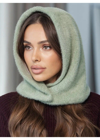 Жіночий капор Selena з екохутра фісташковий No Brand (368709187)