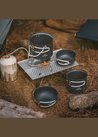 Набор посуды (2 кастрюли, 2 крышки) NH18T018-G, алюминий Naturehike (353505692)