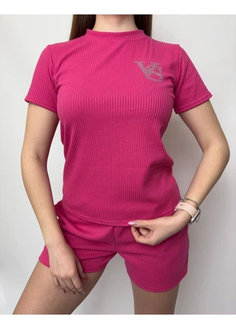 Женский костюм в рубчик с шортами Україна (395421136)