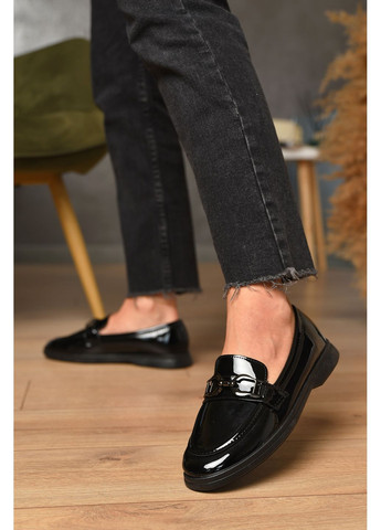 Let's Shop Туфлі-лофери жіночі чорного кольору лофери чорний з текстиль, україна — демісезон (349444179)