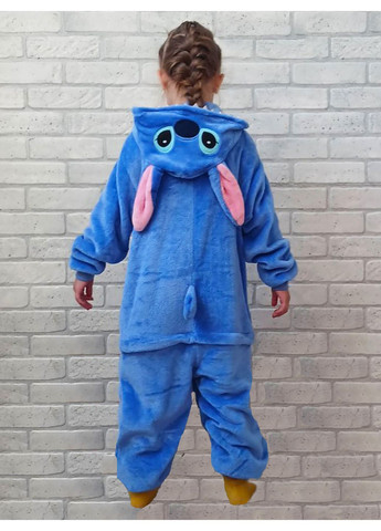 Дитячий кігурумі - піжама стич блакитний махровий No Brand (369722764)