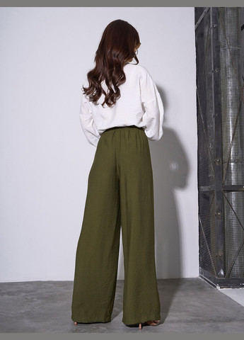 Трендовые льняные брюки на резинке No Brand (328098369)