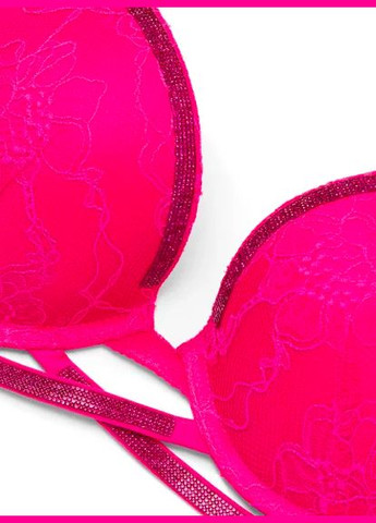 Рожевий бюстгальтер со стразами very sexy shine cradle push-up bra Victoria's Secret