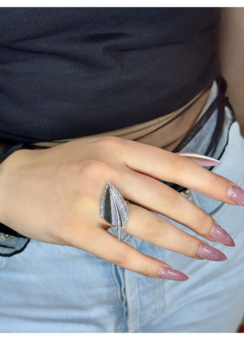 🖤 Срібна каблучка "Перо" чернена — витонченість у кожній деталі ✨ Family Jewelry House (356567813)