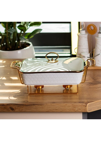 Мармит HP1015 фарфоровый 2 л 40×23×12 см Белый Yiwu (367108906)