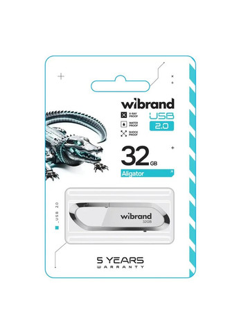 USB флэш-накопитель 32GB Aligator White USB 2.0 (WI2.0/AL32U7W) Wibrand (315720876)
