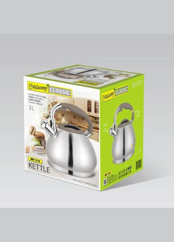 Чайник неіржавкий 3 л MR-1318 (MR-1318) бежевий Maestro (316632973)