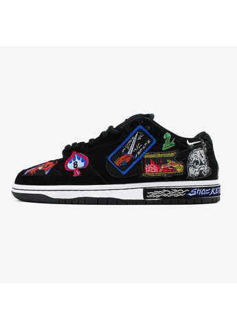 Кросівки жіночі і чоловічі Nike SB Dunk Low Pro QS Neckface black | Найк СБ Данк низькі чорні No Brand чорні демісезони (369370237)