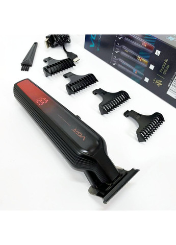 Професійний триммер для бороди та вусів з керамікою V-930 насадки 1-7 мм. Колір: червоний VGR (366238794)