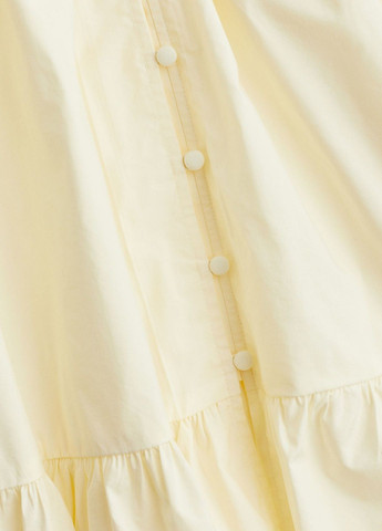 Светло-желтое кэжуал платье H&M однотонное