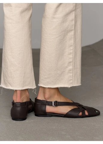 Шкіряні босоніжки No Brand (389720808)