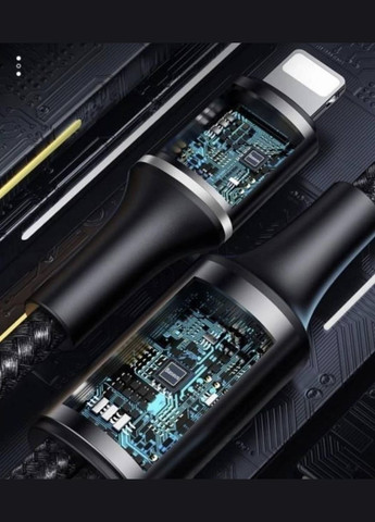 USB кабель Lightning для зарядки і синхронізації iPhone iPod iPad c підсвічуванням 2 м Baseus (349844810)