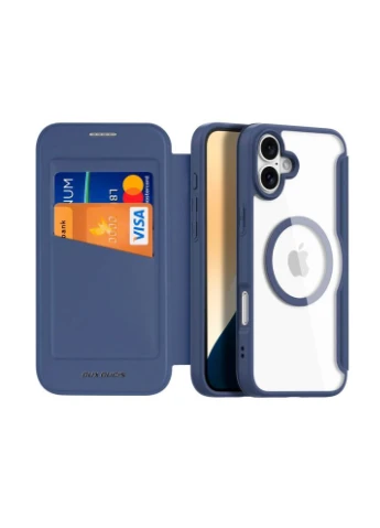 Чехол-книжка Dux Ducis Skin X Pro with MagSafe для iPhone 16 Pure Blue No Brand (391202040)